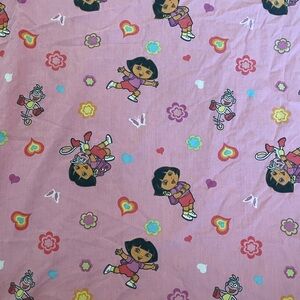 2009 Dora The Explorer Toddler Bed Flat Sheet